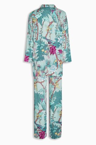 Oriental Printed Button Through Pyjamas